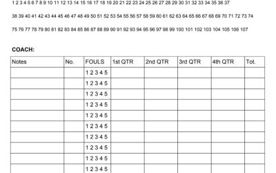 Free Download and Printable Basketball Score Sheet PDF